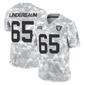 Kieara LV.Raiders #65 Tyler Linderbaum Player Arctic Camo Salute To Service Limited Game Stitched Jerseys