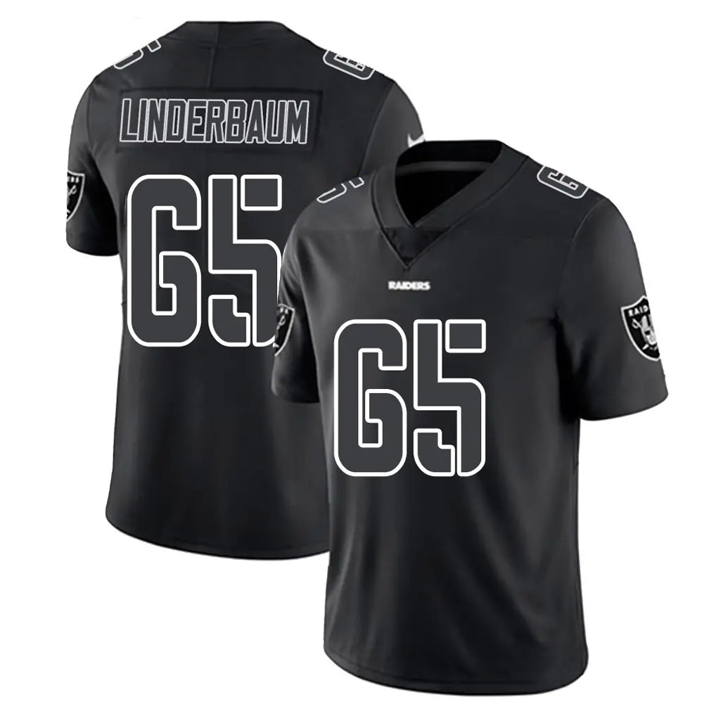 Kieara LV.Raiders #65 Tyler Linderbaum Player Black Limited Black Impact Home Game Stitched Jerseys