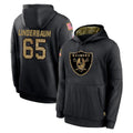 Kieara LV.Raiders #65 Tyler Linderbaum Player Black Salute to Service Hoodies Limited Game Stitched Jerseys