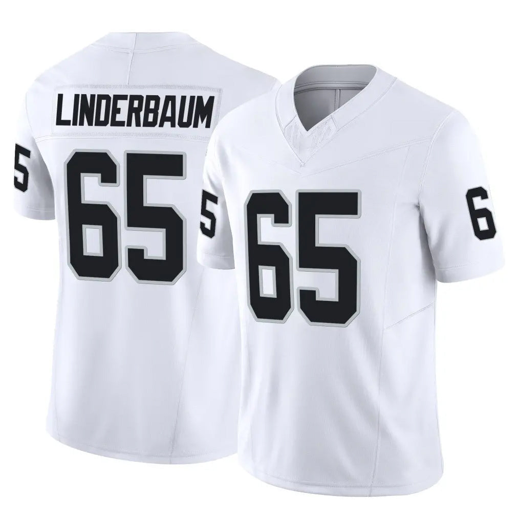 Kieara LV.Raiders #65 Tyler Linderbaum Player White Limited Vapor F.U.S.E. Home Game Stitched Jerseys