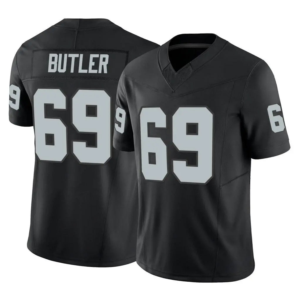 Kieara LV.Raiders #69 Adam Butler Player Black Limited Vapor F.U.S.E. Home Game Stitched Jerseys
