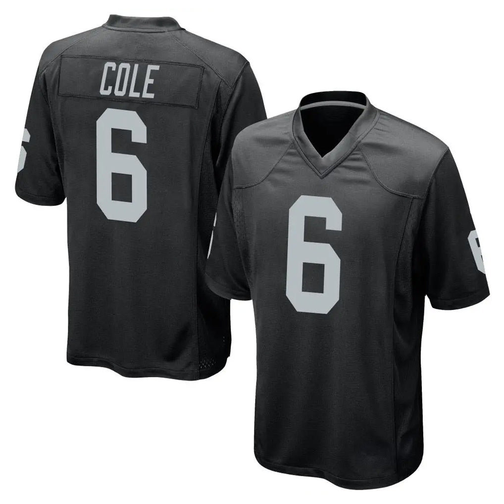 Kieara LV.Raiders #6 A.J. Cole Player Black Home Game Stitched Jerseys