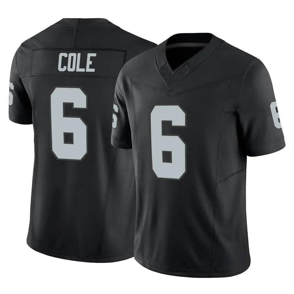 Kieara LV.Raiders #6 A.J. Cole Player Black Limited Vapor F.U.S.E. Home Game Stitched Jerseys