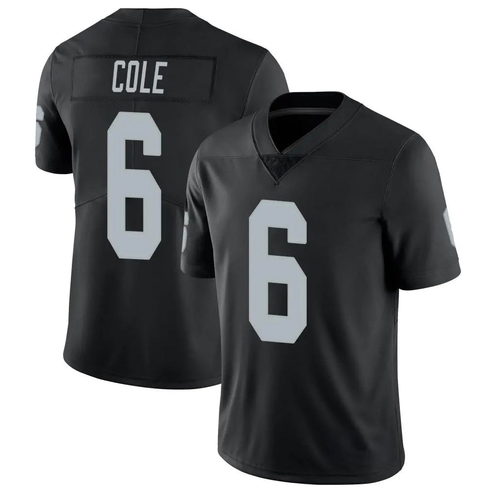 Kieara LV.Raiders #6 A.J. Cole Player Black Limited Vapor Untouchable Home Game Stitched Jerseys