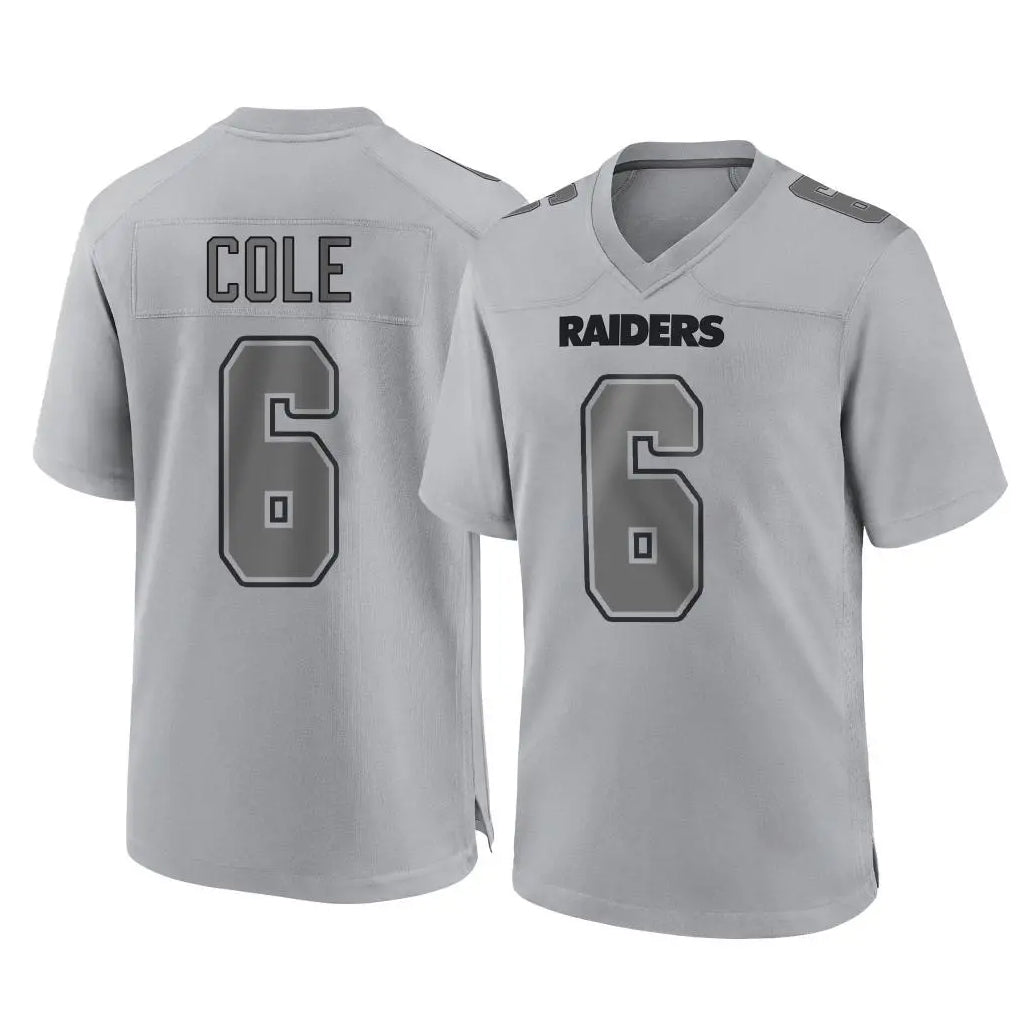 Kieara LV.Raiders #6 A.J. Cole Player Gray Atmosphere Fashion Limited Game Stitched Jerseys