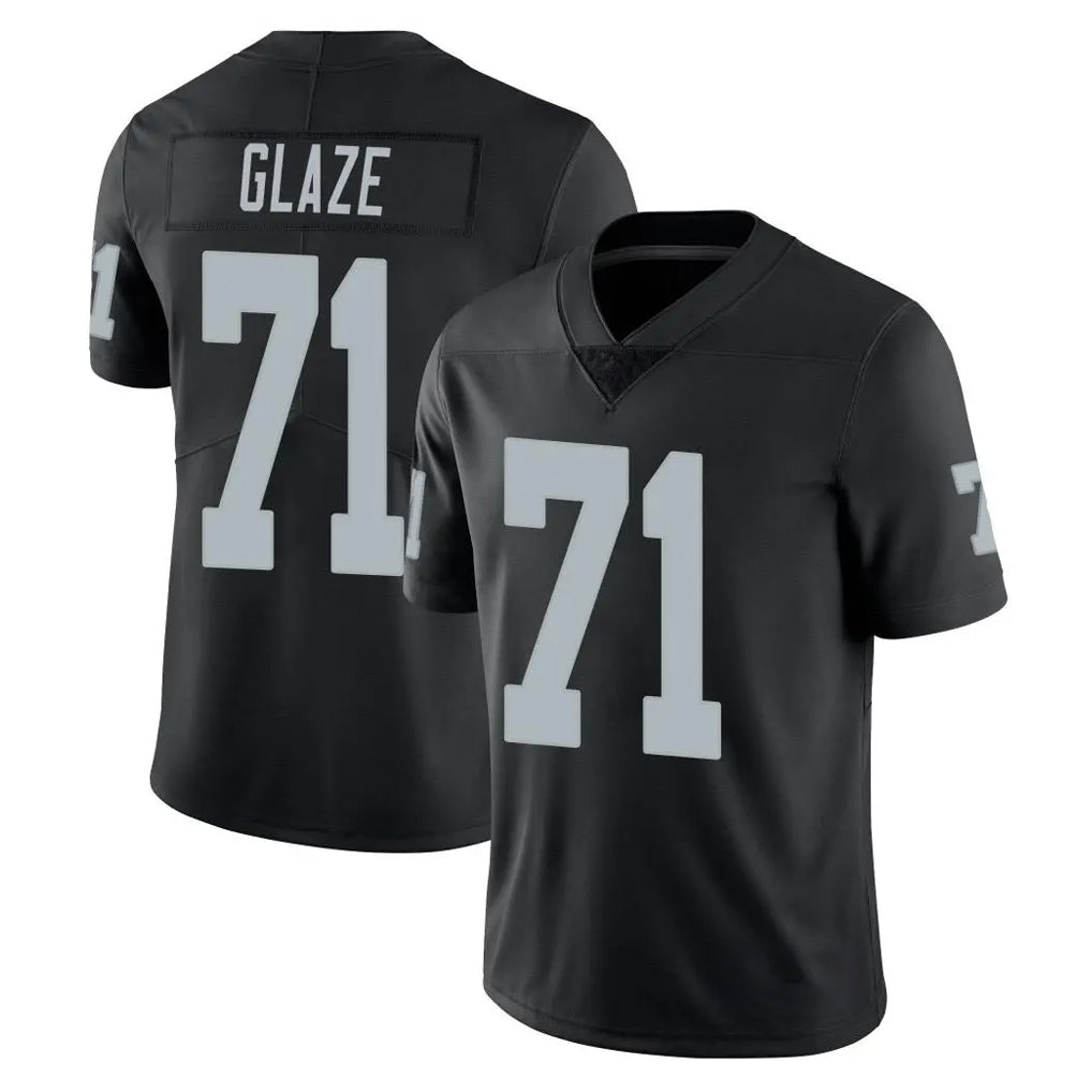 Kieara LV.Raiders #71 DJ Glaze Player Black Limited Vapor Untouchable Home Game Stitched Jerseys