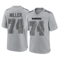 Kieara LV.Raiders #74 Kolton Miller Player Gray Atmosphere Fashion Limited Game Stitched Jerseys
