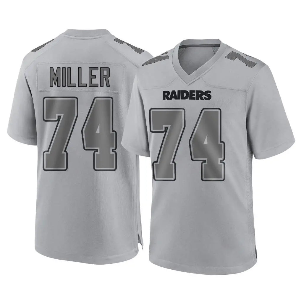 Kieara LV.Raiders #74 Kolton Miller Player Gray Atmosphere Fashion Limited Game Stitched Jerseys