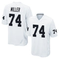 Kieara LV.Raiders #74 Kolton Miller Player White Home Game Stitched Jerseys