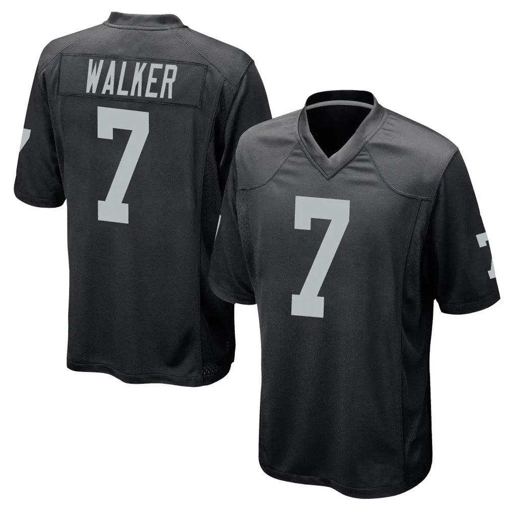 Kieara LV.Raiders #7 Quay Walker Player Black Home Game Stitched Jerseys