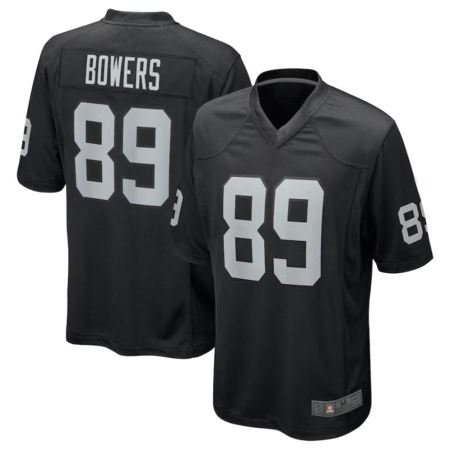 Kieara LV.Raiders #89 Brock Bowers Black 2024 Draft First Round Pick Player Game Jersey Stitched Jersey