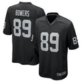 Kieara LV.Raiders #89 Brock Bowers Black 2024 Draft First Round Pick Player Game Jersey Stitched Jersey