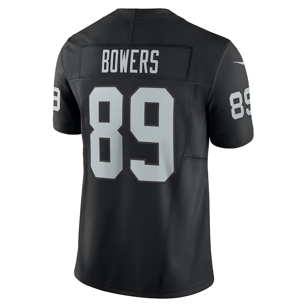 Kieara LV.Raiders #89 Brock Bowers Black Team Vapor F.U.S.E. Stitched Limited Jerseys