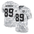 Kieara LV.Raiders #89 Brock Bowers Player Arctic Camo Salute to Service Limited  Stitched Jerseys