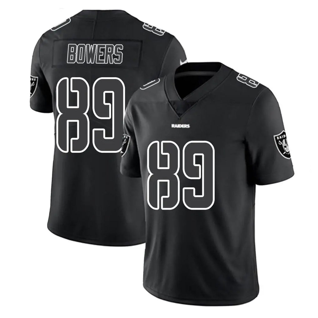 Kieara LV.Raiders #89 Brock Bowers Player Black Limited Black Impact Home Game Stitched Jerseys