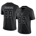 Kieara LV.Raiders #89 Brock Bowers Player RFLCTV Limited Black Stitched Jerseys