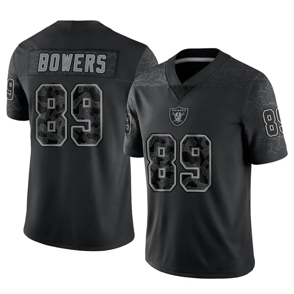 Kieara LV.Raiders #89 Brock Bowers Player RFLCTV Limited Black Stitched Jerseys