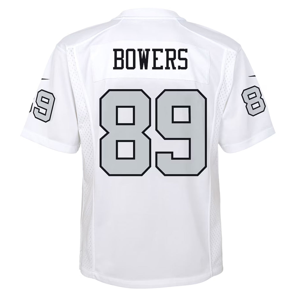 Kieara LV.Raiders #89 Brock Bowers Player White Alternate Game Stitched Jerseys