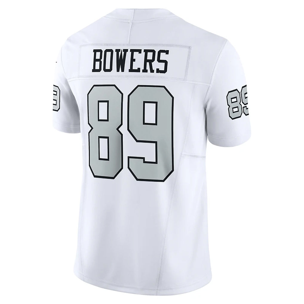 Kieara LV.Raiders #89 Brock Bowers Player White Alternate Vapor F.U.S.E Limited Stitched Jerseys
