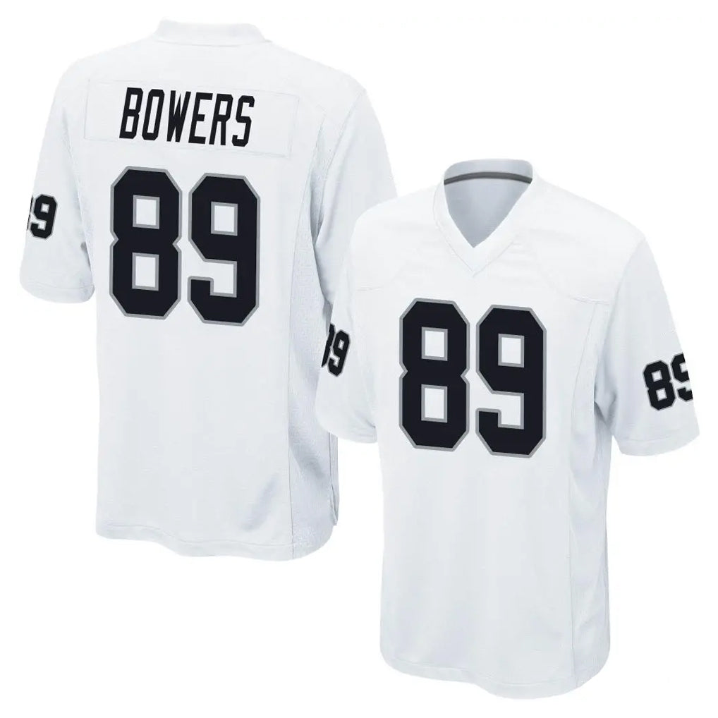 Kieara LV.Raiders #89 Brock Bowers Player White Home Game Stitched Jerseys