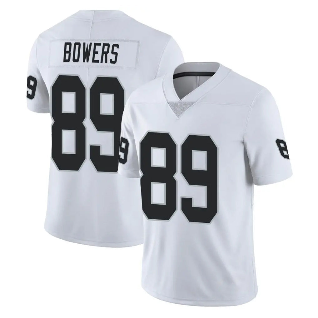 Kieara LV.Raiders #89 Brock Bowers Player White Limited Vapor Untouchable Home Game Stitched Jerseys