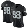 Kieara LV.Raiders #98 Maxx Crosby Black Vapor F.U.S.E. Limited Jersey American Stitched Jersey