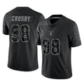 Kieara LV.Raiders #98 Maxx Crosby Player Black Reflective Limited Game Stitched Jerseys