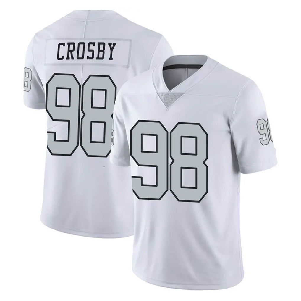 Kieara LV.Raiders #98 Maxx Crosby Player White Limited Color Rush Home Game Stitched Jerseys
