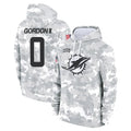Kieara M.Dolphins #0 Ollie Gordon II Player Arctic Camo Salute to Service Hoodies Limited Game Stitched Jerseys