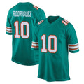 Kieara M.Dolphins #10 Jacob Rodriguez Player Aqua Alternate Home Game Stitched Jerseys