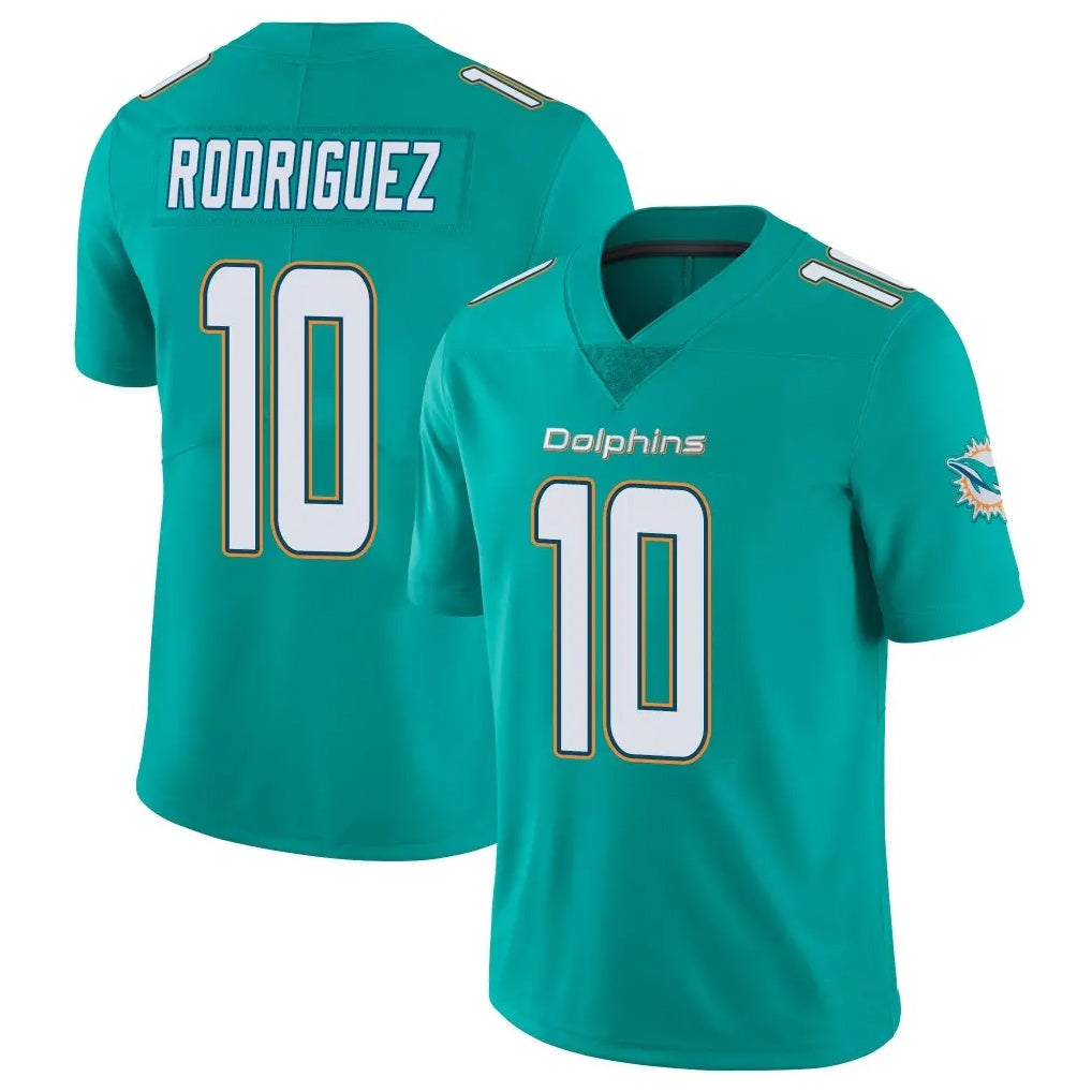 Kieara M.Dolphins #10 Jacob Rodriguez Player Aqua Limited Vapor Untouchable Home Game Stitched Jerseys