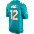 Kieara M.Dolphins #12 Bob Griese Player Aqua Game Stitched Jerseys