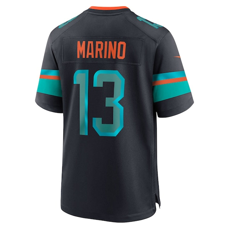 Kieara M.Dolphins #13 Dan Marino Player Blue Rivalries Collection Game Stitched Jerseys