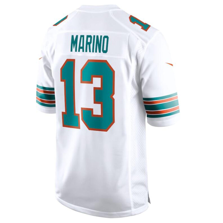 Kieara M.Dolphins #13 Dan Marino White Retired Player Jersey American Stitched Jersey