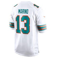 Kieara M.Dolphins #13 Dan Marino White Retired Player Jersey American Stitched Jersey