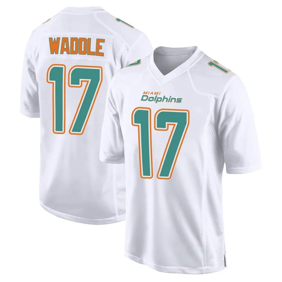 Kieara M.Dolphins #17 Jaylen Waddle Player White Fashion Game Stitched Jerseys