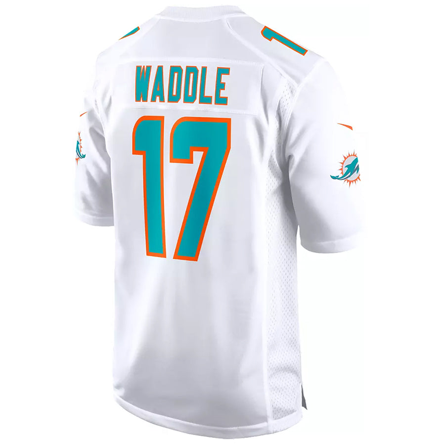 Kieara M.Dolphins #17 Jaylen Waddle Player White Home Game Stitched Jerseys