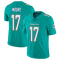 Kieara M.Dolphins #17 Trey Moore Player Aqua Limited Vapor Untouchable Home Game Stitched Jerseys