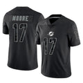 Kieara M.Dolphins #17 Trey Moore Player Black Reflective Limited Game Stitched Jerseys