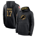 Kieara M.Dolphins #17 Trey Moore Player Black Salute to Service Hoodies Limited Game Stitched Jerseys