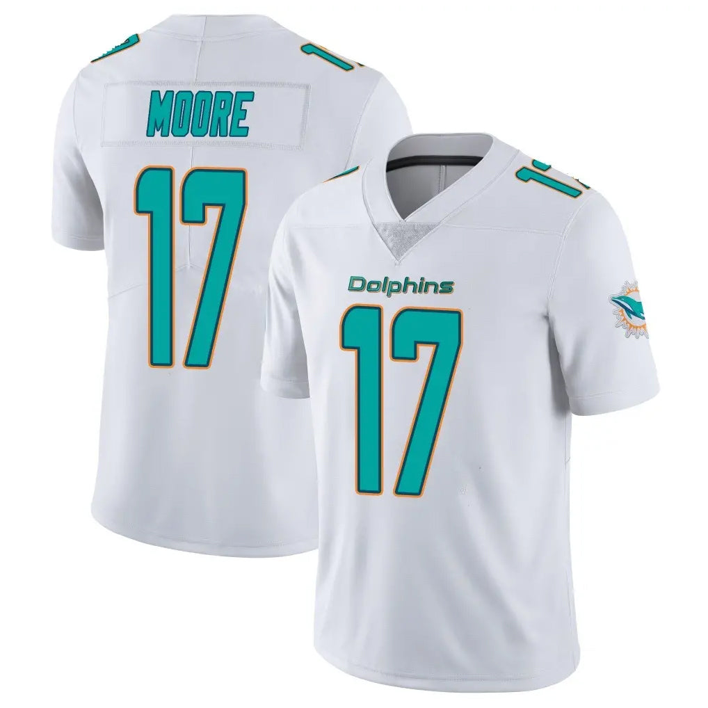 Kieara M.Dolphins #17 Trey Moore Player White Limited Vapor Untouchable Home Game Stitched Jerseys