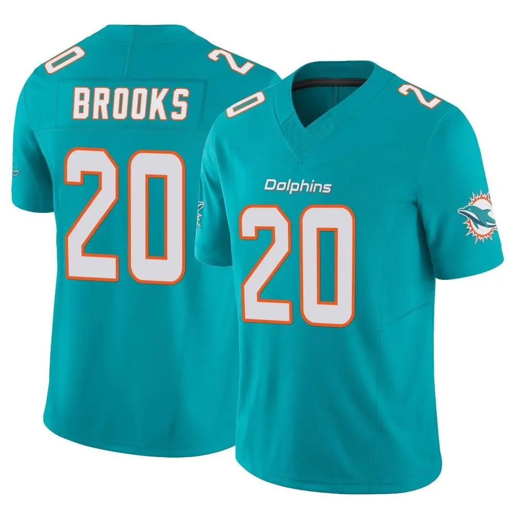 Kieara M.Dolphins #20 Jordyn Brooks Player Aqua Limited Vapor F.U.S.E. Home Game Stitched Jerseys