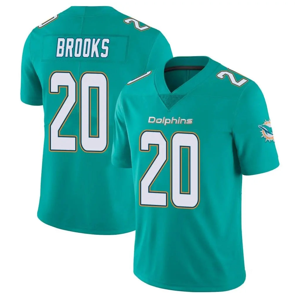 Kieara M.Dolphins #20 Jordyn Brooks Player Aqua Limited Vapor Untouchable Home Game Stitched Jerseys