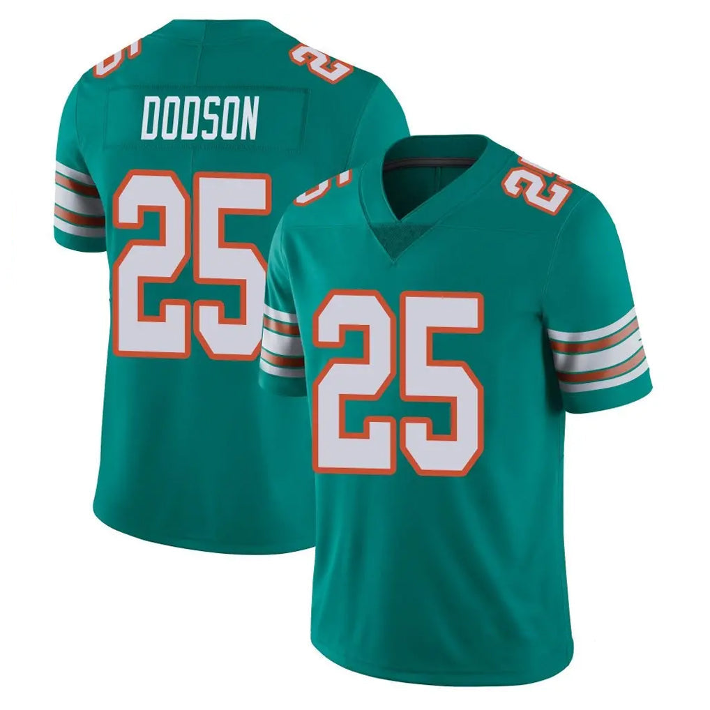 Kieara M.Dolphins #25 Tyrel Dodson Player Aqua Limited Alternate Vapor Untouchable Home Game Stitched Jerseys
