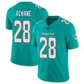 Kieara M.Dolphins #28 De'Von Achane Player Aqua Limited Vapor Untouchable Home Game Stitched Jerseys