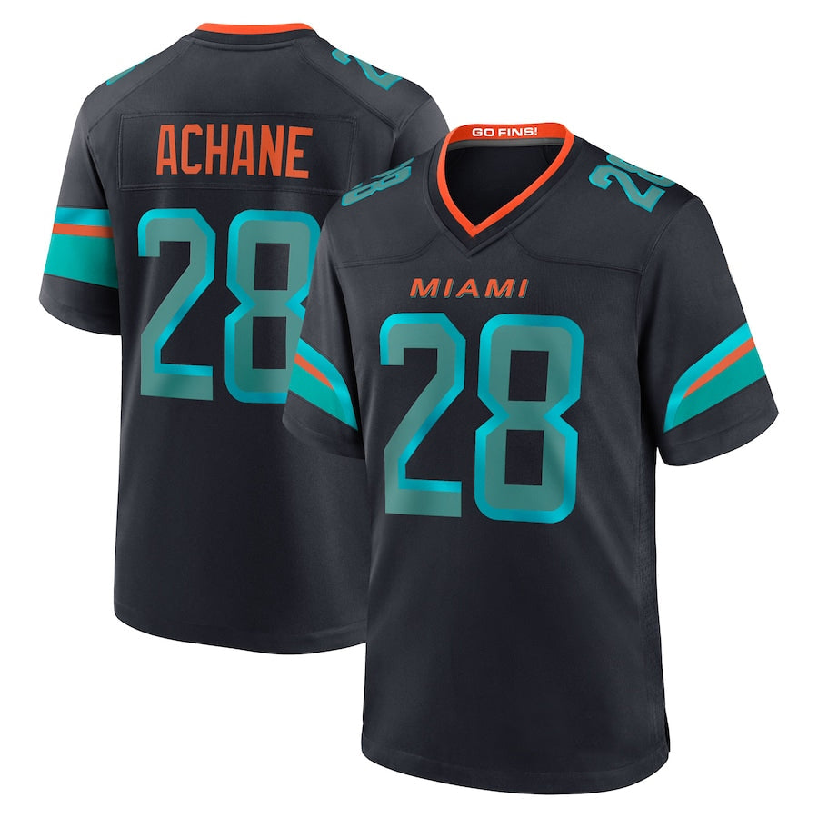 Kieara M.Dolphins #28 De??£¤Von Achane Player Blue Rivalries Collection Game Stitched Jerseys