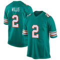 Kieara M.Dolphins #2 Malik Willis Player Aqua Alternate Home Game Stitched Jerseys