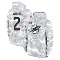 Kieara M.Dolphins #2 Malik Willis Player Arctic Camo Salute to Service Hoodies Limited Game Stitched Jerseys
