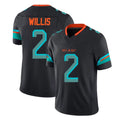 Kieara M.Dolphins #2 Malik Willis Player Black Limited Pitch Rivalries Collection Home Game Stitched Jerseys