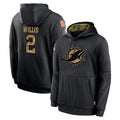 Kieara M.Dolphins #2 Malik Willis Player Black Salute to Service Hoodies Limited Game Stitched Jerseys